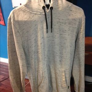 White hoodie with black design